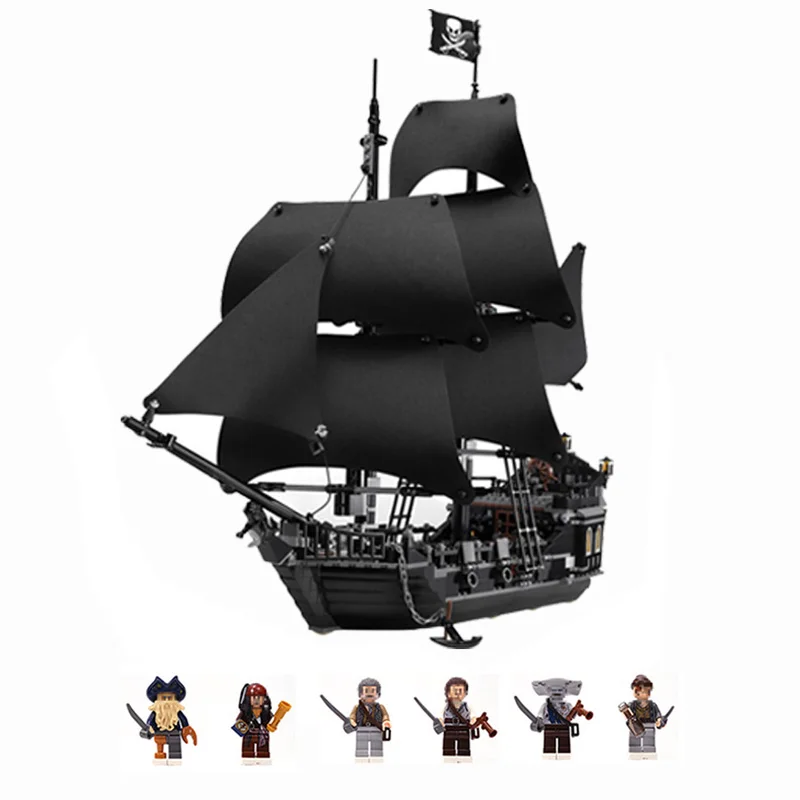

Compatible legoings 4184 16006 Pirates of The Caribbean The Black Pearl Ship Model Building Blocks Toys for Children Gifts