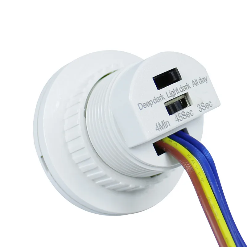 1pcs 40mm Highly Sensitive PIR Infrared Ray Motion Sensor Switch Time Delay Adjustable Mode Detector Switching