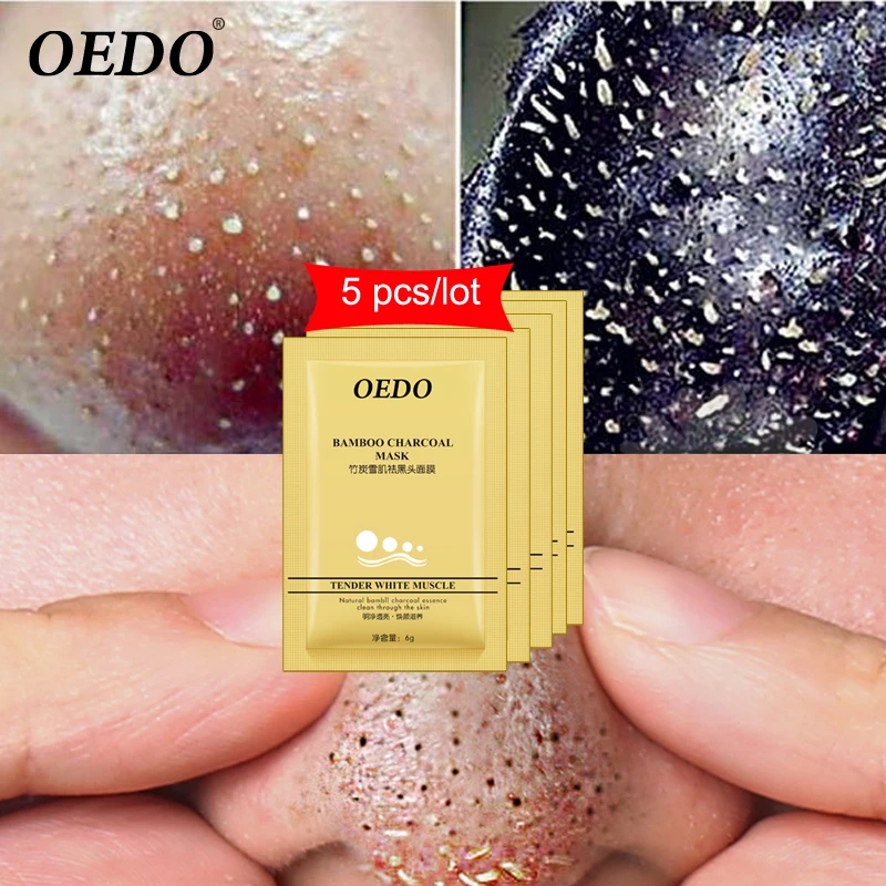 

5pcs/lot Nose Blackhead Remover Face Black Mask Acne Treatment Peeling Mask Suction Facial Skin Care Pore Strip Black Head Masks