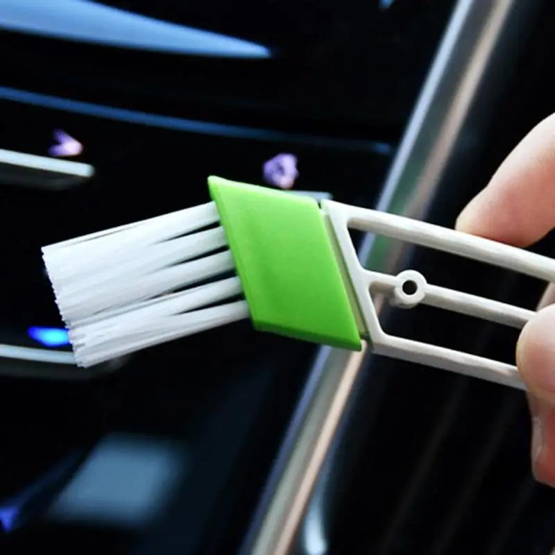

Car Dual Head Air Vent Dust Collector Console Window Blinds Cleaner Brush Car Keyboard Computer Cleaning Tool