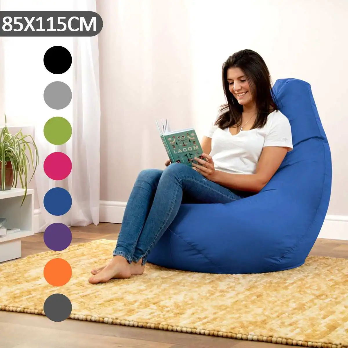 

Large Bean Bag Sofa Cover Lounger Chair Sofa Ottoman Seat Living Room Furniture Without Filler Beanbag Bed Pouf Puff Couch Tatam