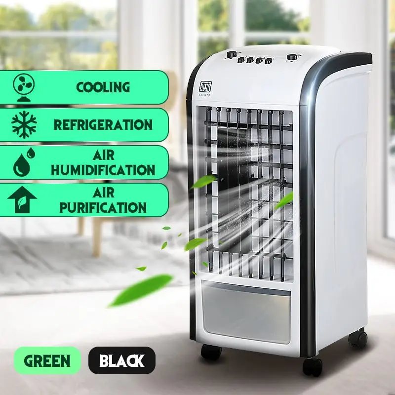 

60W 220V Evaporative Air Cooler Fan Portable Handle Desk Electric Fan Mini Air Conditioner Device Cool Soothing Wind Home
