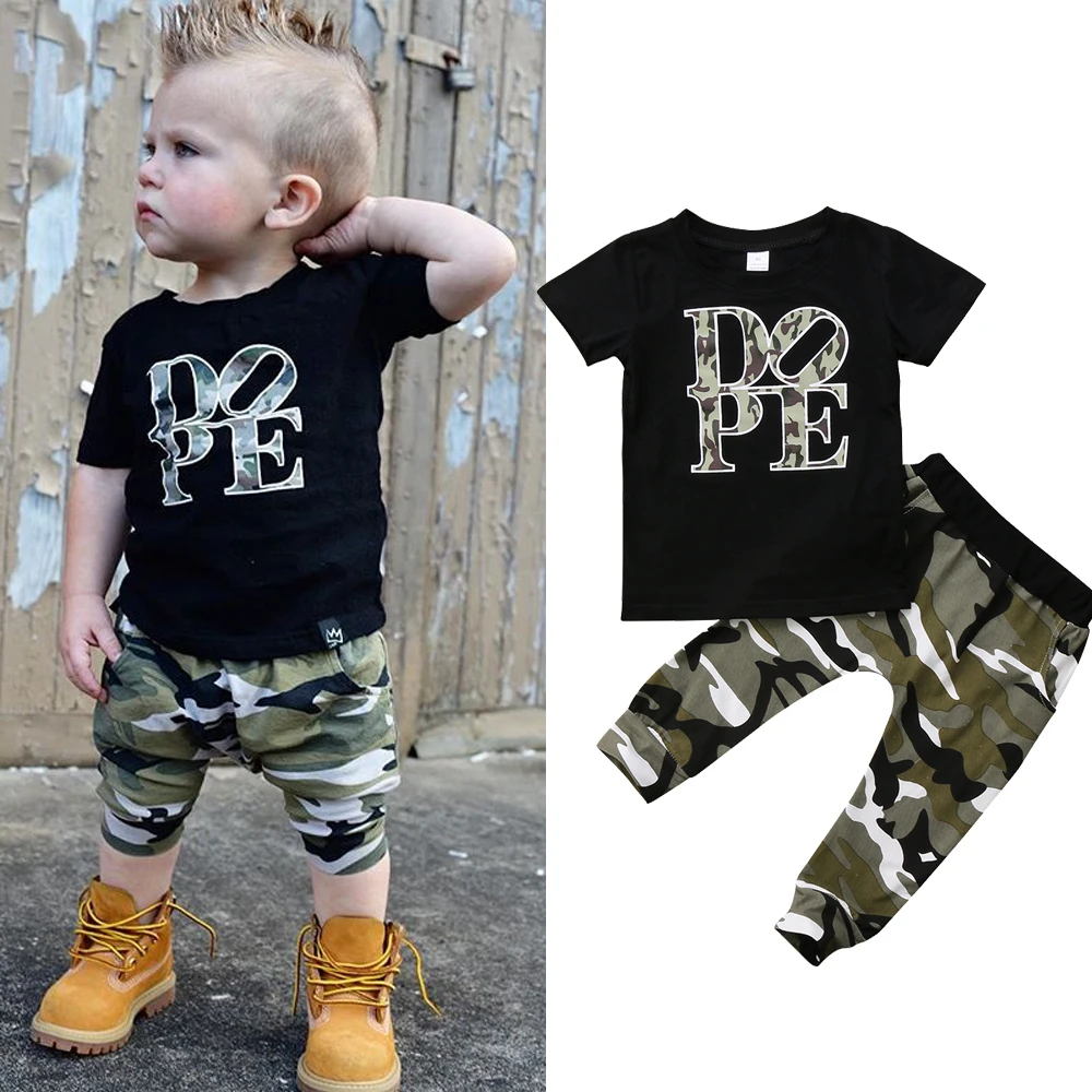 2019 Summer Boy Clothing Set Newborn Toddler Kid Baby Boy Cotton