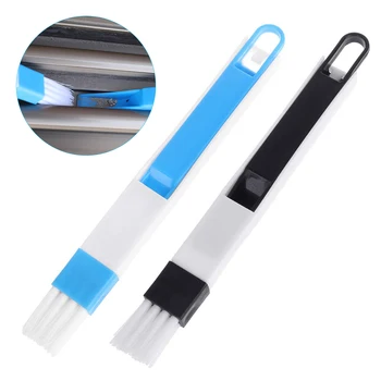 

2-in-1 Dustpan & Brush Cleaning Brush ABS Household Kit for Sliding Door Track Vents Keyboard easy to carry