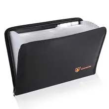 Противопожарные папке файлов аккордеон документа сумки 14.3x 9,8 дюйма A4 Размер 12 карманов-зуд С Силиконовым Покрытием огнестойкие S