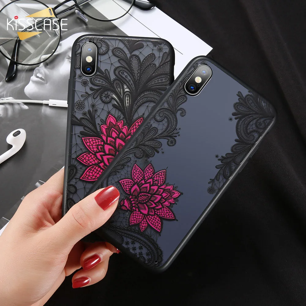 KISSCASE 3D Embossed Flower Case For Motorola Moto X4 G6 Plus Vintage Lace Phone Cases LG K8 2017 K4 K10 Back Cover |