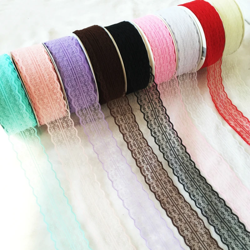 

4.5cm Width Lace Flower Bouquet Packaging Ribbon Bow And Curtain Tablecloth Edge Decoration DIY Doll Skirt Dress Accessories