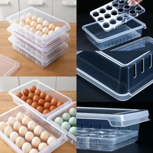

CA Plastic PP 18 Eggs Storage Case Holder Box for Fridge Freezer Eggs Container