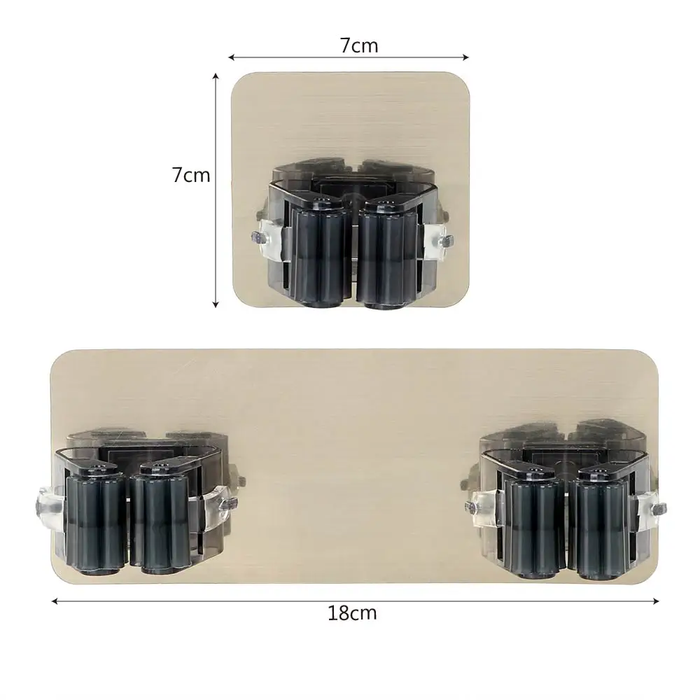 Для дома щетка метла Вешалка Стеллаж для хранения двойной стеллаж настенные крючки кухонный инструмент настенный Швабра органайзер для бара держатель самоклеющийся