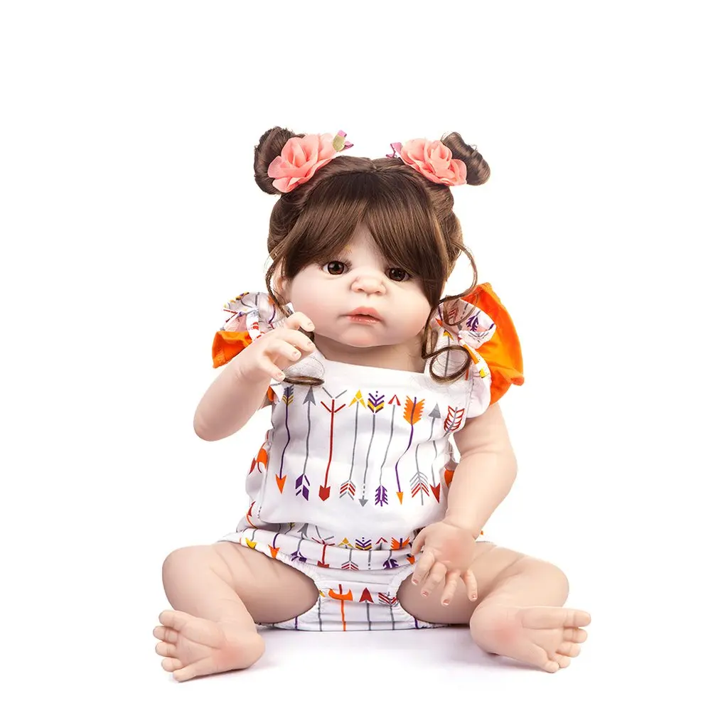 

BM0062 Funny Soft Body Silicone Lifelike Dress Reborn Baby Doll Toy Clothes Set For Girls Early Education Toys