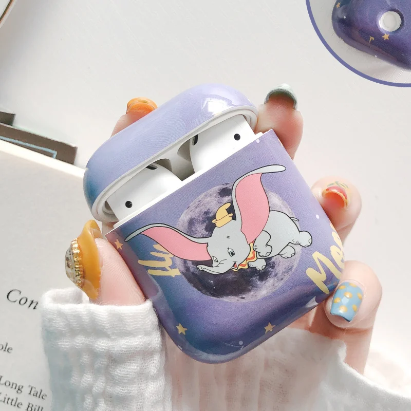 

Protective hard Cover For Airpods Charging Box Shockproof Case For Apple AirPods PC Earphone Cover Cute cartoon elephant