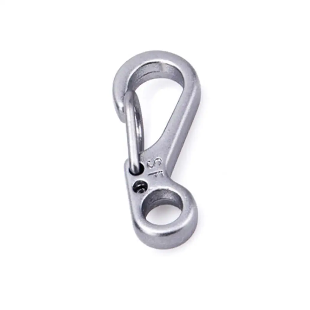 Plastic EDC Keychain Clip Carabiner Hiking Buckle Split Mini Spring