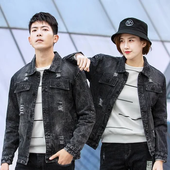 

Spring New Denim Jacket Men Slim Fashion Wash Retro Casual Denim Jacket Man Streetwear Hip Hop Bomber Jacket Male Clothes