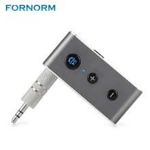 FORNORM Универсальный 3,5 мм Bluetooth 4,2 приемник Перезаряжаемые Музыка Аудио Адаптер Hands-free автомобильный комплект AUX A2DP приемник