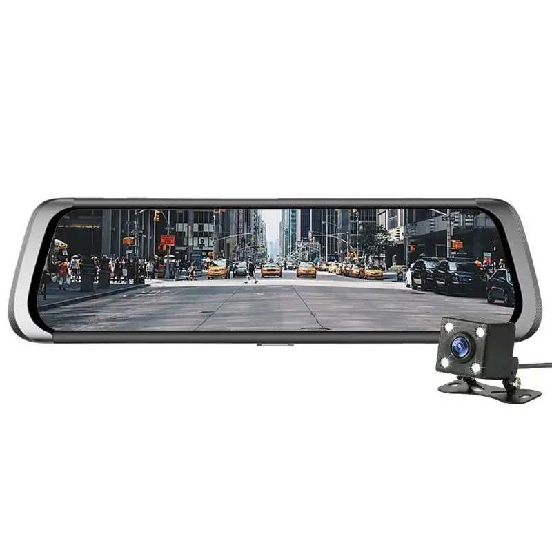 

V8 10in Dual Lens BT WiFi Android Car Rearview Mirror DVR Camera GPS Navigator