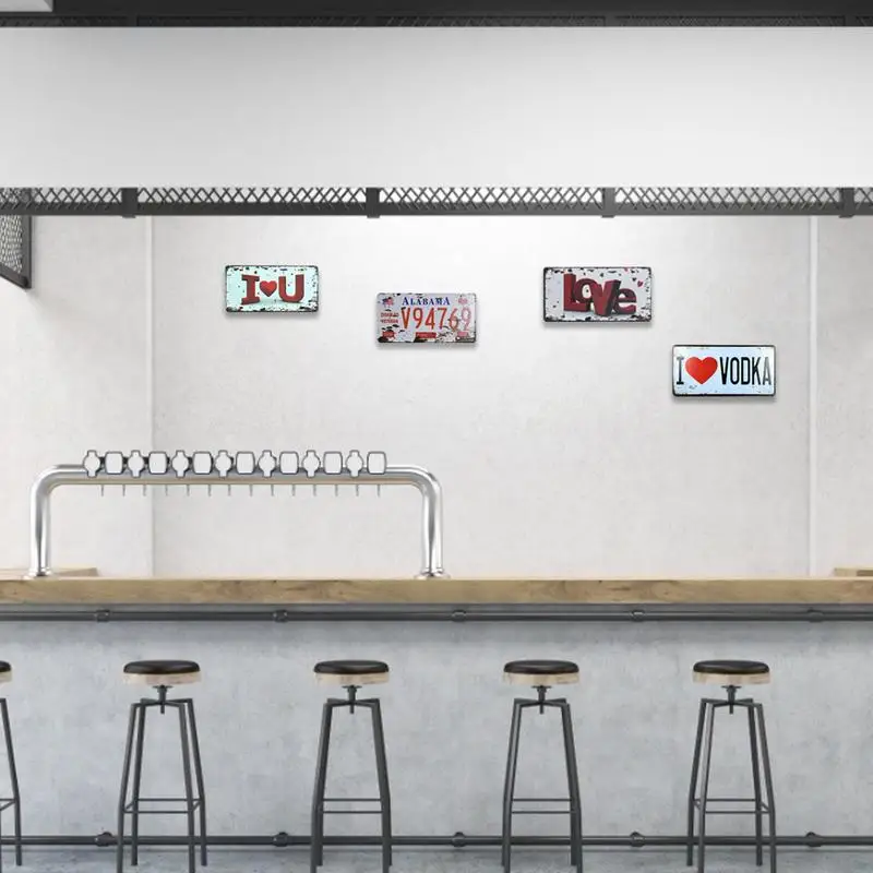 

Innovative License Plate Pendant Vintage Tin Painting Cafe Bar Wall Hangings Decoration decoracao para casa decoration home cuba