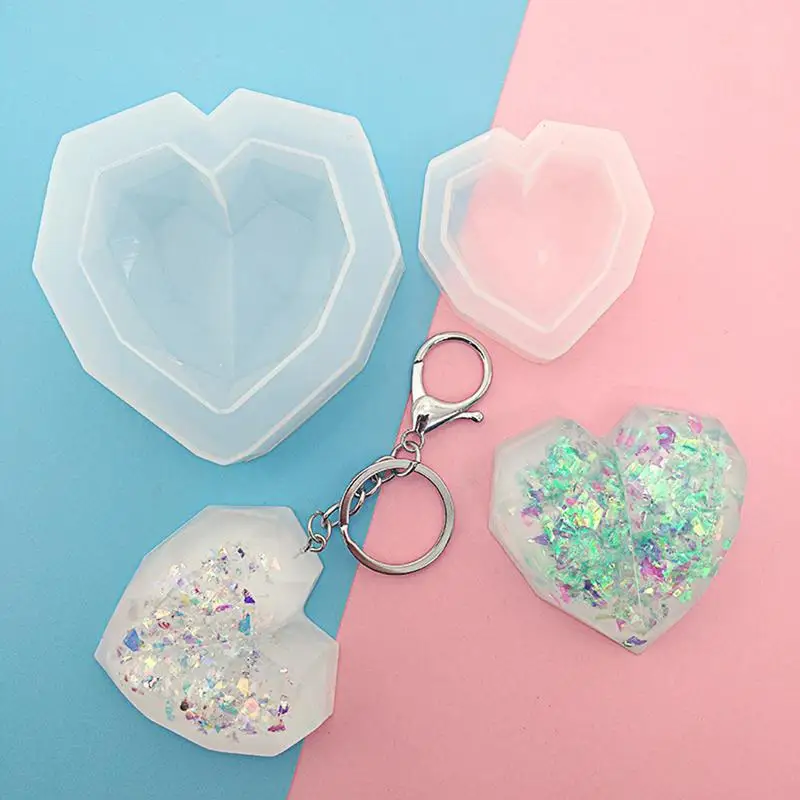 

DIY Mold Crystal Drop Glue Love Set Table Mold High Mirror Plaster Aromatherapy Car Decoration Spread Incense Stone Manual Mold