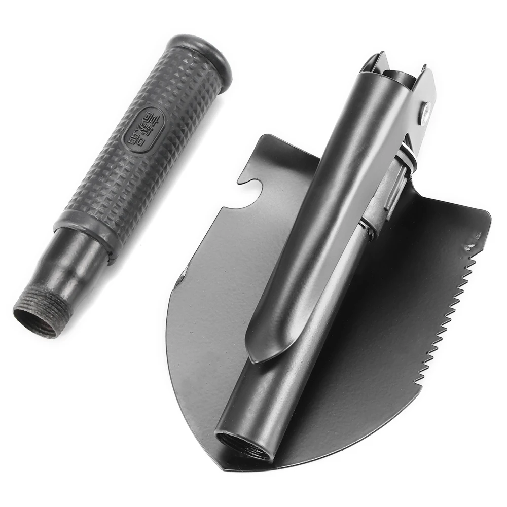 

Multifunctional Small Car Outdoor Foldable Shovel Ice Scoop Iron Scraper Emergency Glass Bammer Hoe Crombar