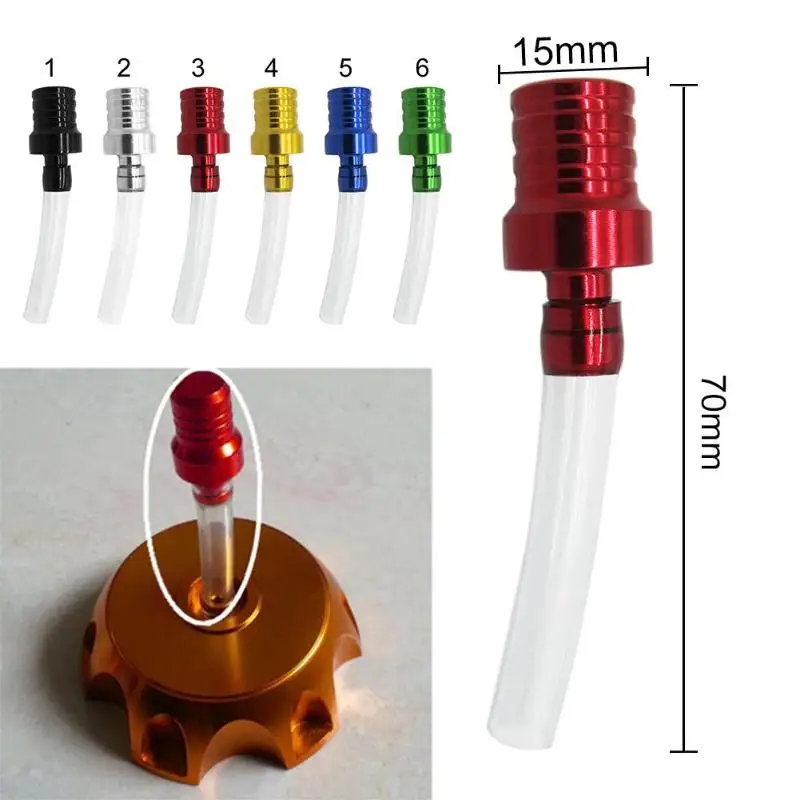 Aluminum Alloy Motorcycle Gas Fuel Petrol Tank Cap Breather Pipe Hose Pit ATV PIT Dirt Bike Valve Vent Breather Tube Pipe New