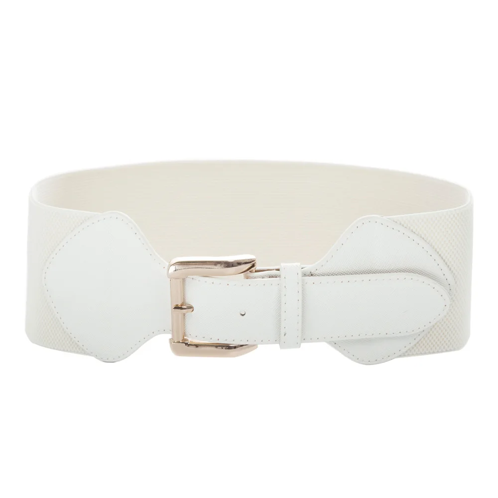 

high quality belt for Women Ladies 7.5cm Classic vintage elegant party wear Buckle Stretchy Elastic Belt brand design Waistband