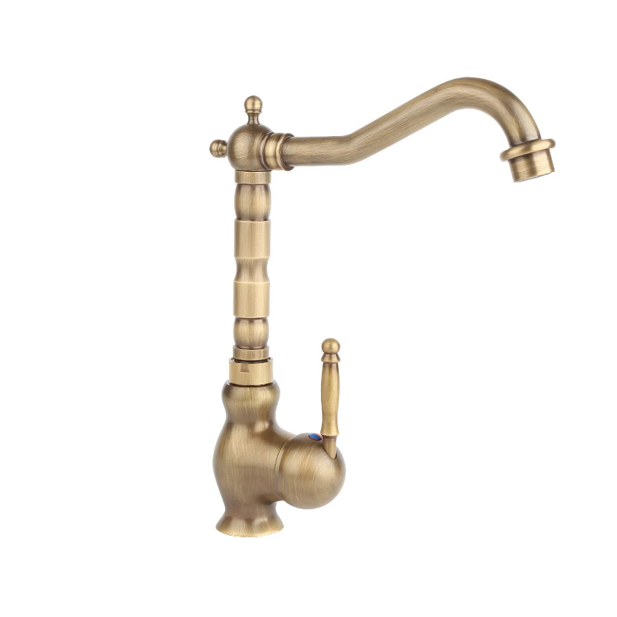

1PC Elegant Vintage European Style All-copper Hot And Cold Water Sink Rotary Basin Faucet for Bathroom Kitchen Hotel Home