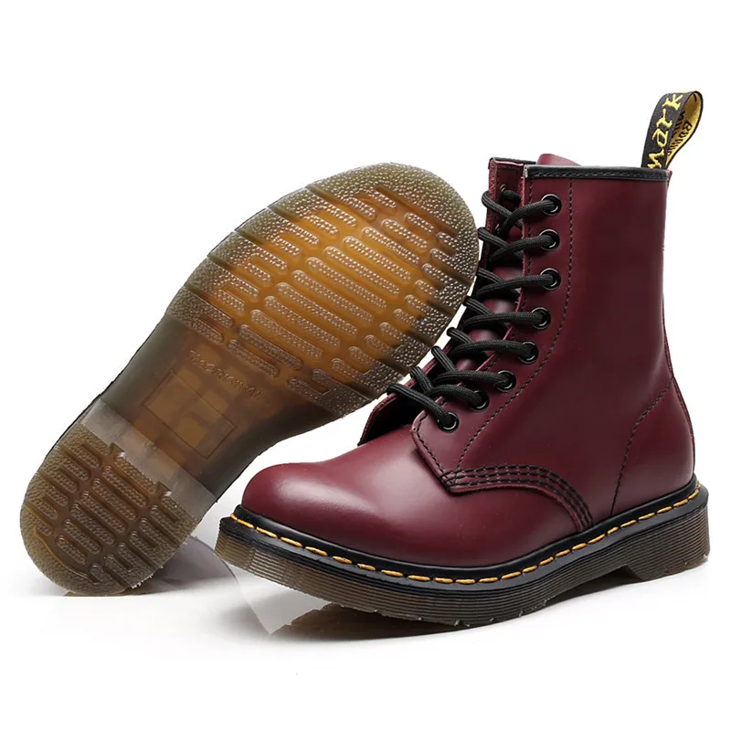 Chaussures Martin white Martens Tendance De Homme Dor black red Cuir red Cercle black Tête Vêtements Velvet Amoureuses Travail Bottes En Véritable White Compagnon Femme Locomotive Cashmere Velvet Court PXTwZOiklu