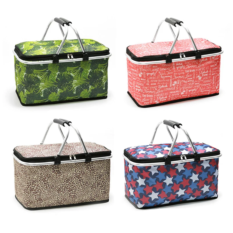 

Multifunction picnic bag Refrigerated aluminum film lunch bag preservation Oxford cloth insulation package package warm bags