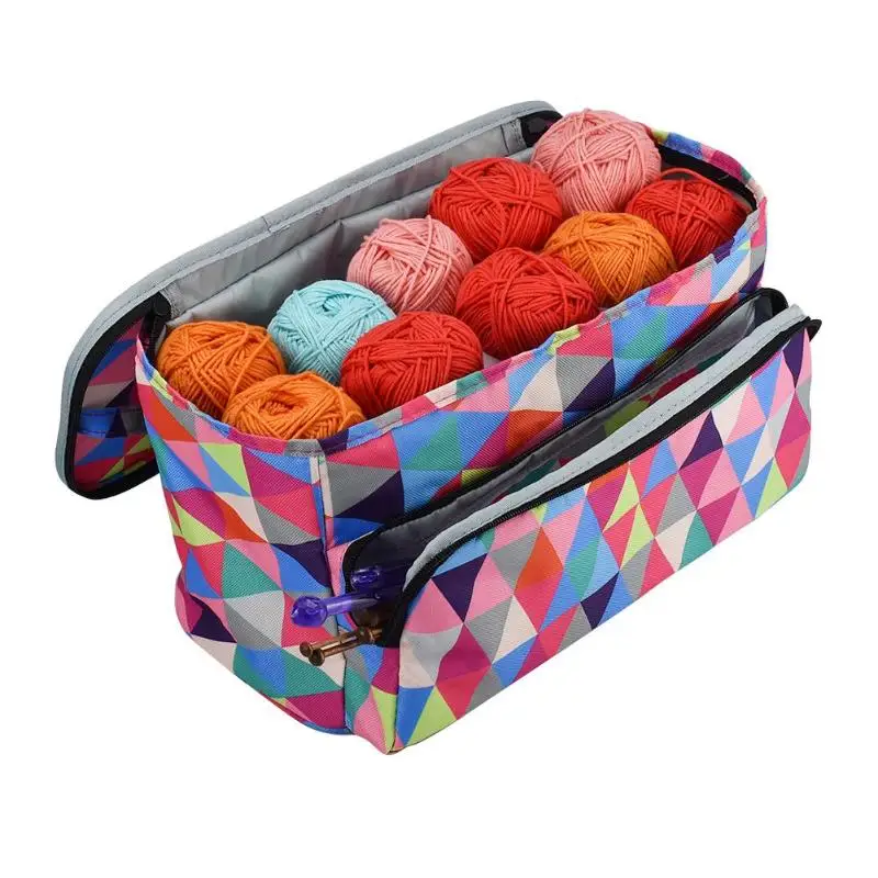 3pcs Portable Yarn Storage Bag Organizer with Divider for Crocheting Knitting Organization Holder Tote Travel |