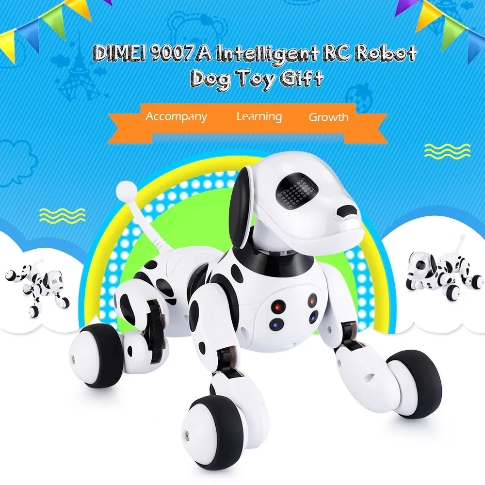 

DIMEI 9007A 2.4G Wireless Remote Control Smart Robot Dog Kids Toy Intelligent Talking Robot Dog Toy Electronic Pet Birthday Gift