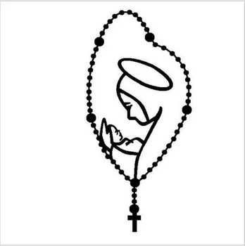 

Window Stickers Rosary Saint Mary Fatima Virgen Sticker Styling 13x10cm