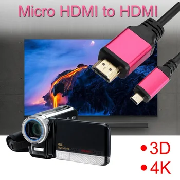 

Micro HDMI to HDMI Cable,High-Speed HDTV HDMI to Micro HDMI Cable Supports Ethernet, 3D, 4K and Audio Return 3meter