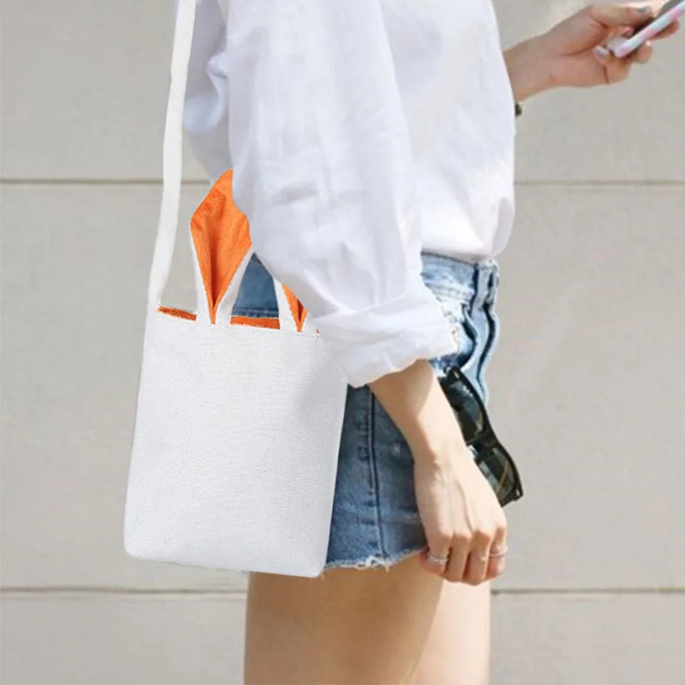

10pc Easter Bunny Bag With Ears 4 Colors Cute Easter Rabbit Ears Bag Easter Bags for Gifts Decoration 2019