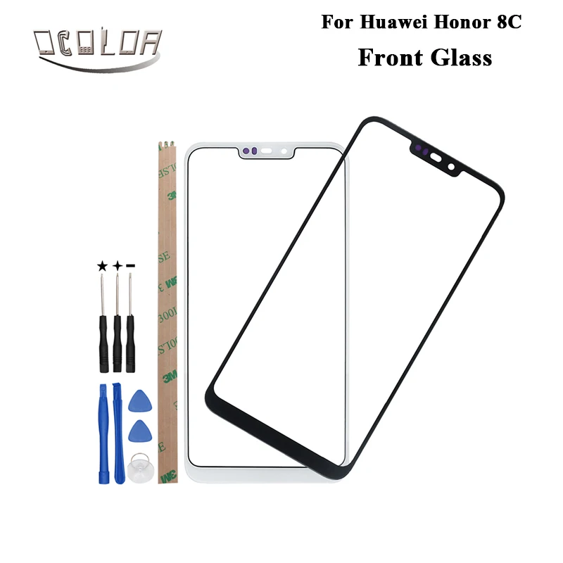 

ocolor For Huawei Honor 8C Touch Lens Replacement Front Glass outer Lens Cover Screen Protector For Huawei Honor 8C Touch Lens