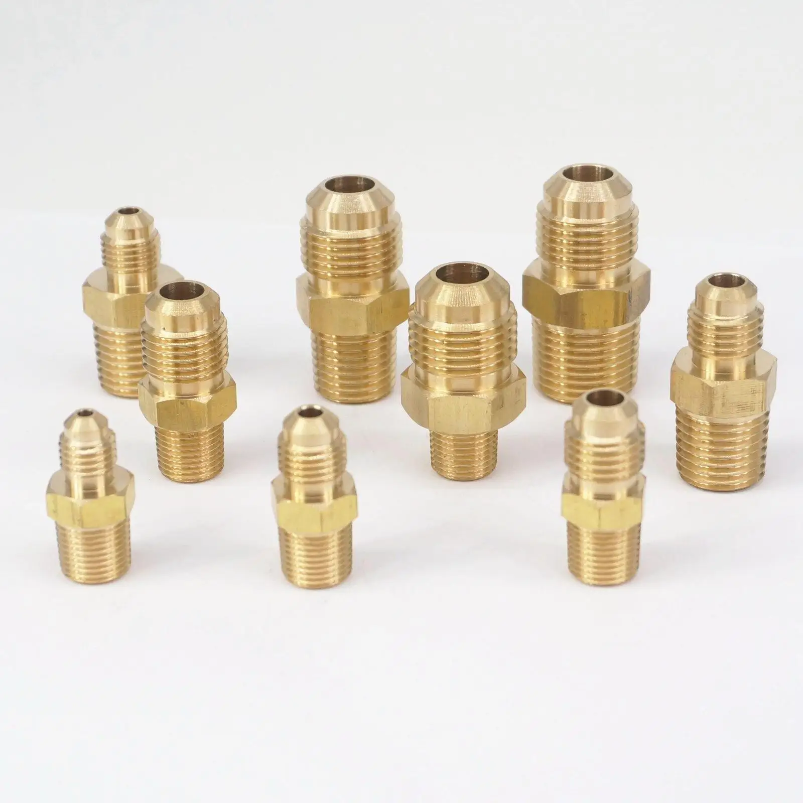 1/" 1/4" 3/" NPT Мужская подходящая трубка OD 1/8" 3/1" 1/4" 5/1" 3/8" латунь SAE 45 градусов фитинги переходники разъемы 229 PSI