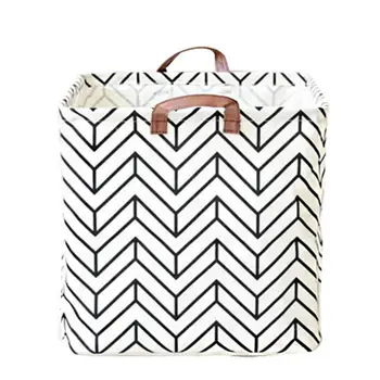 

1Pc Storage Basket Folding Cotton Linen Waterproof Laundry Basket Sundries Holder Toys Sorting Box for Bathroom Kids Room Home