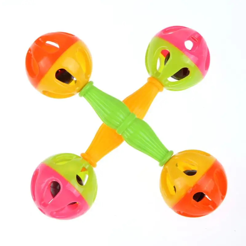 

Baby Rattle Bells Shaking Dumbells Kids Early Development Toys for 0-12M Cute Hand Ring Bell Grasping Toy Infant Playmate Gift