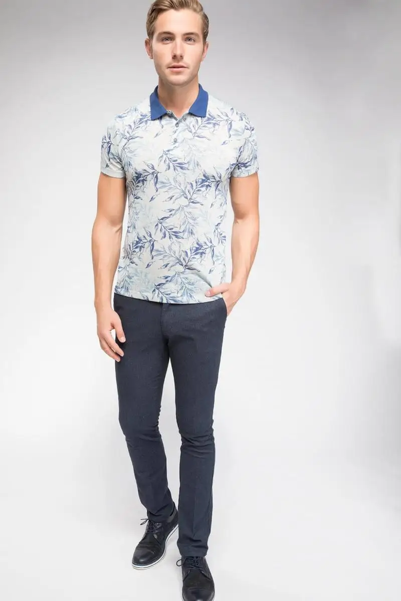 Дефакто мужские поло Slim Fit Футболка K1918AZ. 18SM. TR328|Футболки-поло| |