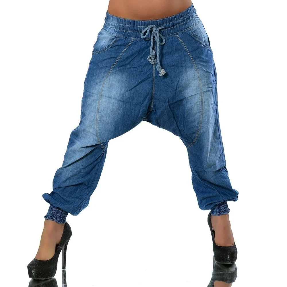 

Women's Fashion Boyfriend Jeans Denim Casual Harem Pants Casual Drop Crotch Trousers Cotton Trousers Loose Chino Pants Joggers