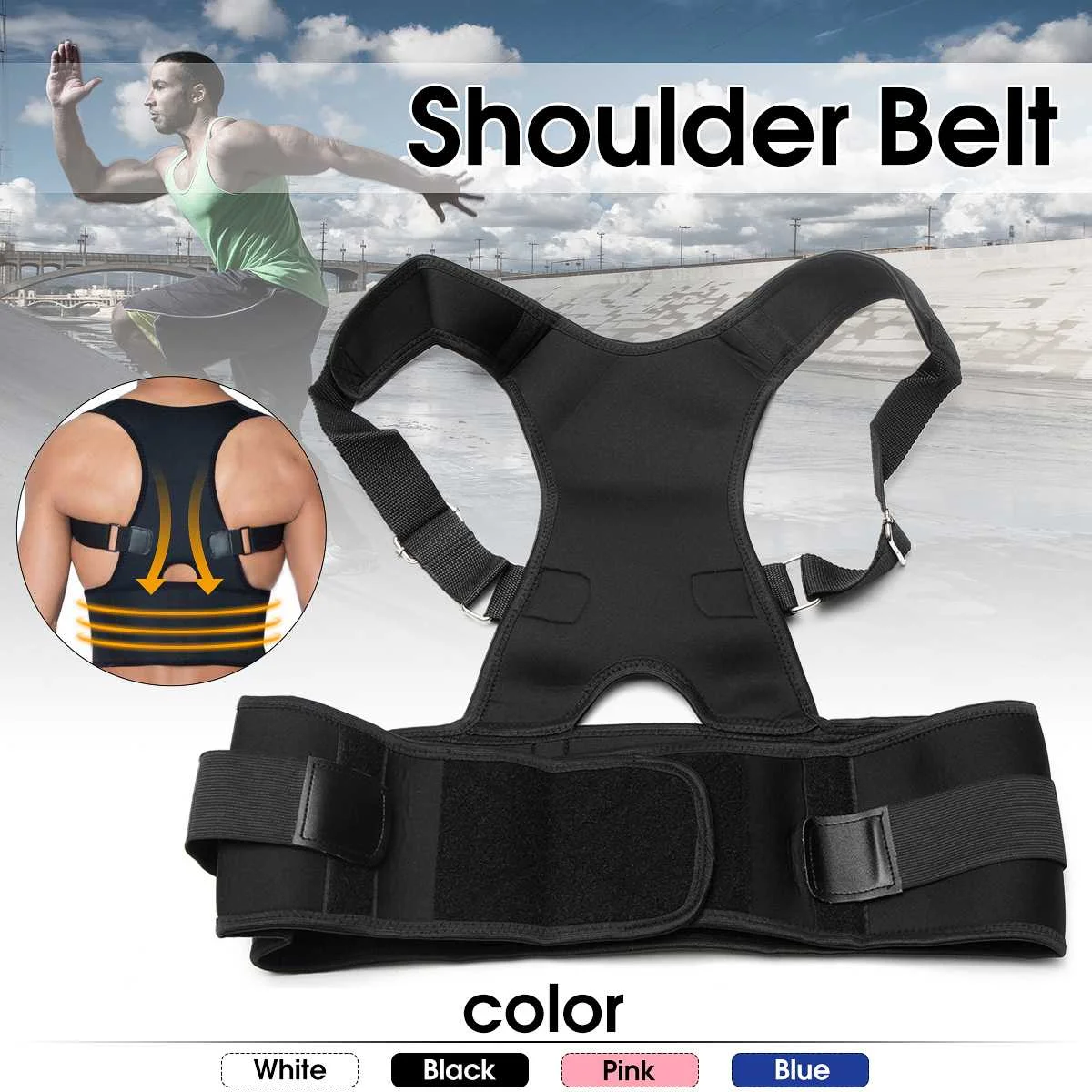 Adjustable Orthopedic Back Posture Support Braces Belt Corrector Posture Corrector de postura Shoulder Support Belt