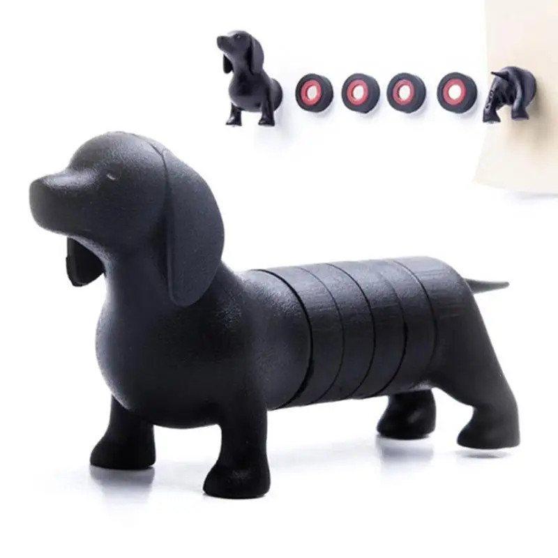 

Home Kitchen Dachshund Lucky Dog Fridge Magnet for Home Kitchen Card Message Tips Magnetic Removable Stickers A20