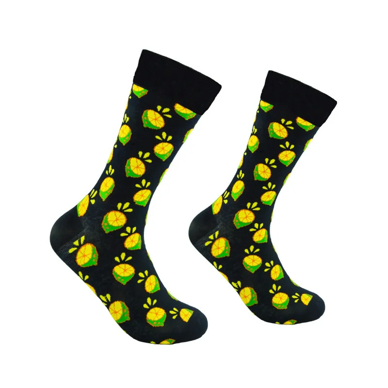 Happy Socks Art абстракция креативный узор оригинальные хлопковые носки Фрукты Ананас