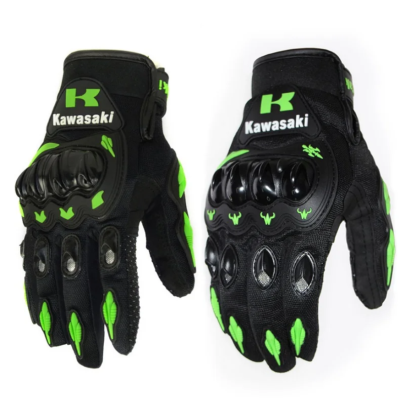 

2018 male outdoor sports protective gloves riding racing shockproof non-slip leather & plastic full finger gloves