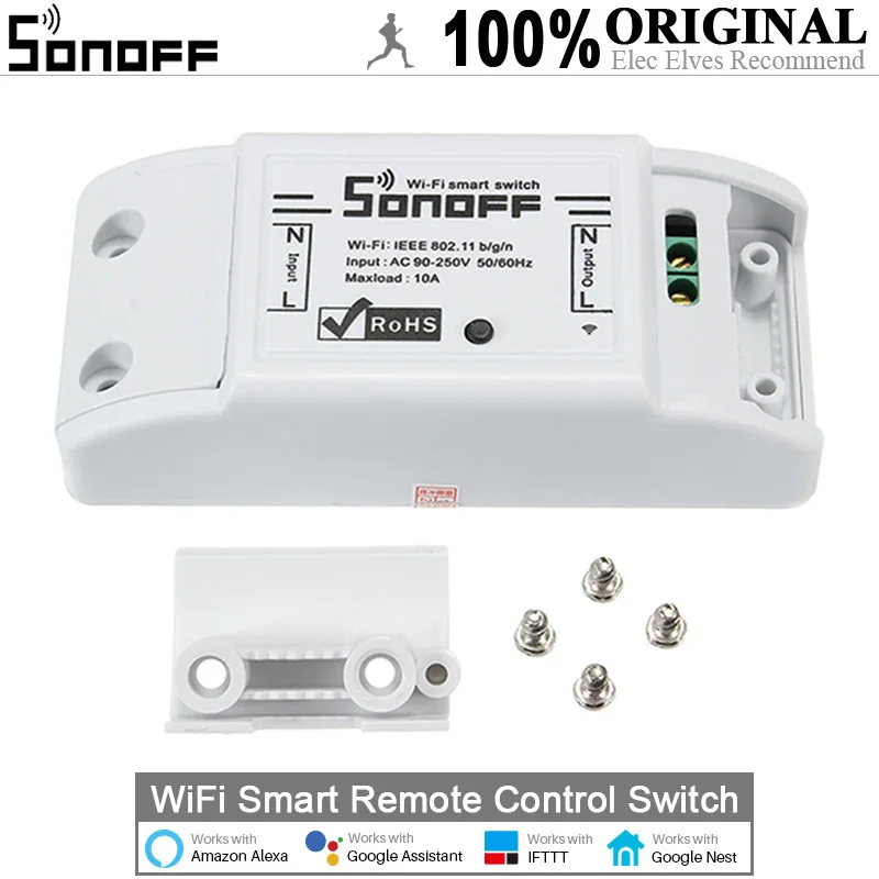 

Sonoff Basic Intelligent Switch Intelligent Remote Control Switch Wireless Remote Control Switch WiFi Smart Switch