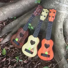 Укулеле ранний обучающий музыкальный игрушка мини четырехструнная гитара детская музыкальная игрушка Гавайская гитара для мальчиков и девочек с скрипом