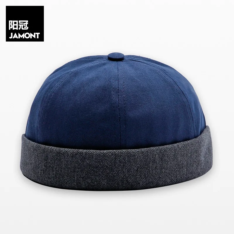 Jamont новая круглая шляпа в китайском стиле унисекс Snapback пара шапок с отворотами одноцветные Модные мужские шапки