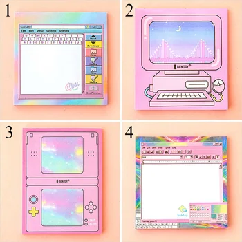 

Gift Computer Game Machine Lovely Pink Memo Pad Self-Adhesive m9 Notepad Office Kids Lovely For Student Sticky Notes