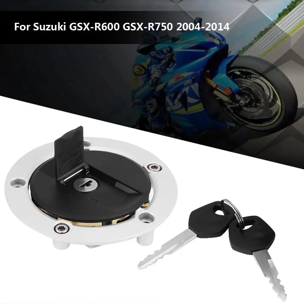 Motorcycle Fuel Gas Cap Tank Cover with 2 Keys for Suzuki GSX-R 600 GSX-R750 SV1000 Fuel Cap 