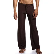 YJSFG дом длинные брюки Брендовые мужские пижамы спящие свободные брюки пижамы халат спящий низ мужские домашние длинные брюки нейлоновая одежда