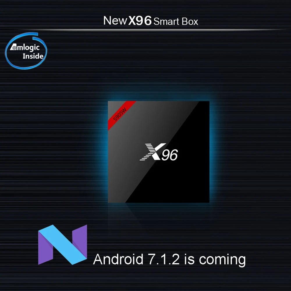 Приставка Смарт ТВ X96 Android 7.1.2 Amlogic S905W 4 ядра H.265 VP9 HDR10 1 ГБ/8 ГБ DLNA Wi Fi LAN|ТВ-приставки и