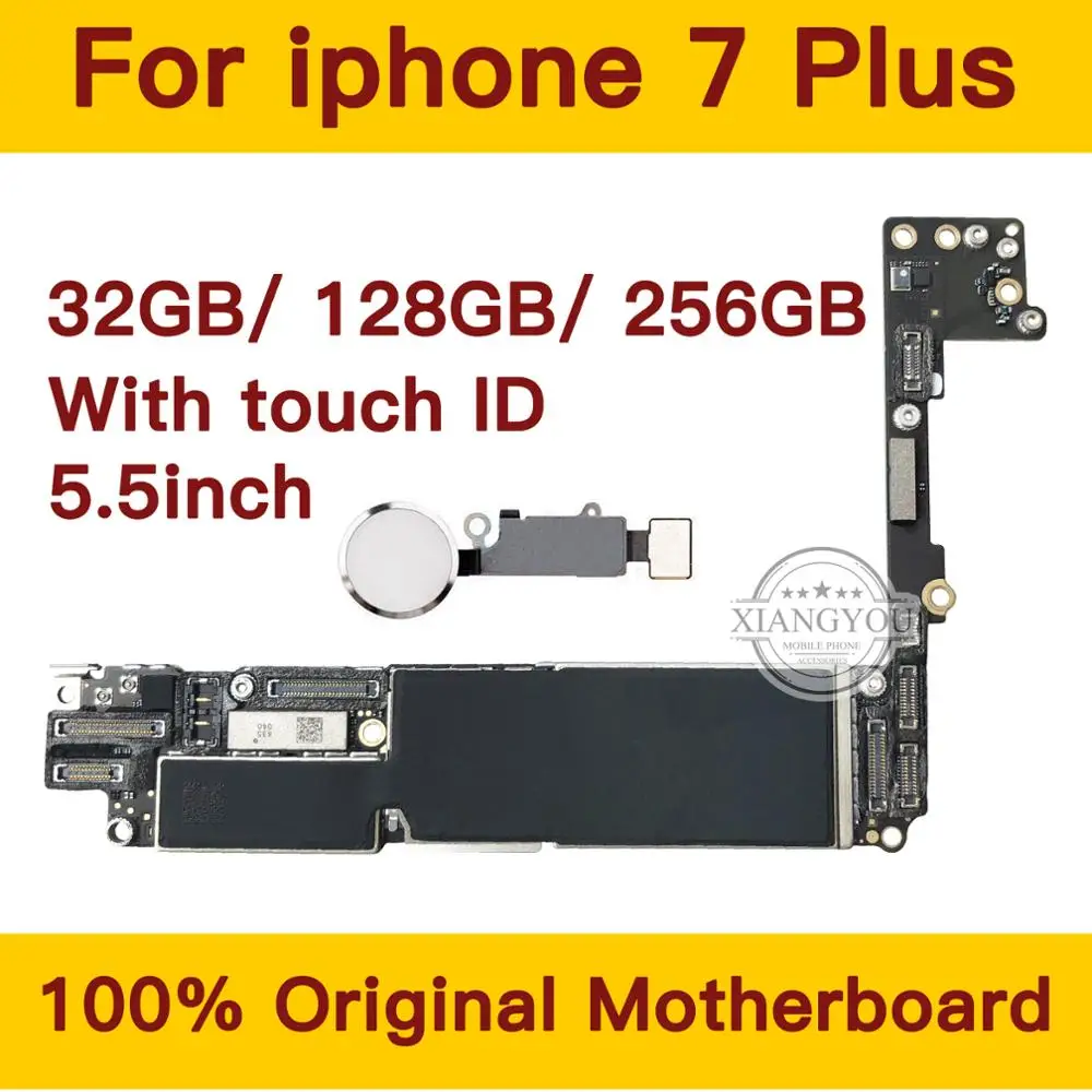 Для iPhone 7 Plus материнская плата с Touch ID чипами оригинальная разблокированная 32 ГБ 128